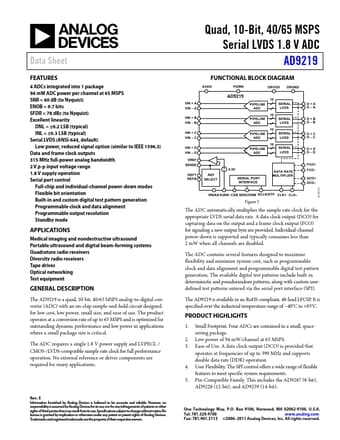  Datasheet Preview Page 1