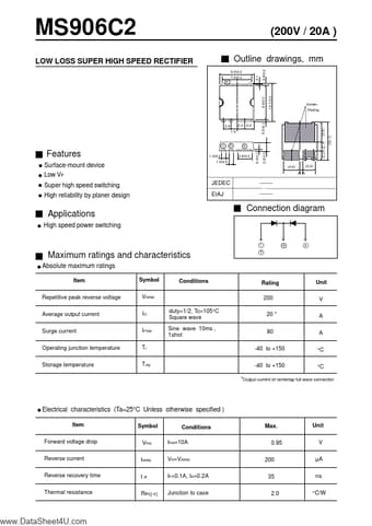  Datasheet Preview Page 1