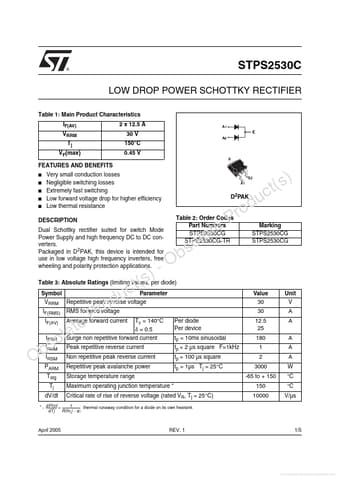  Datasheet Preview Page 1