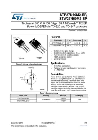  Datasheet Preview Page 1