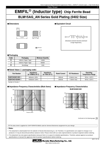  Datasheet Preview Page 1