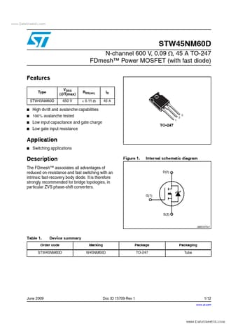  Datasheet Preview Page 1