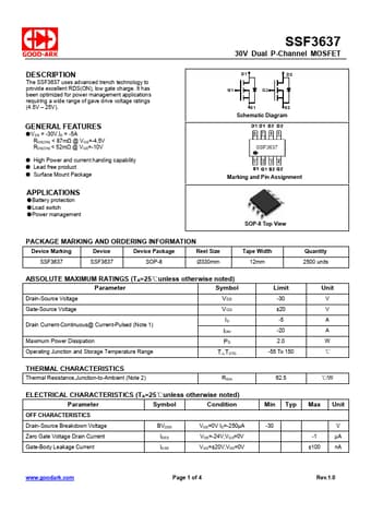  Datasheet Preview Page 1