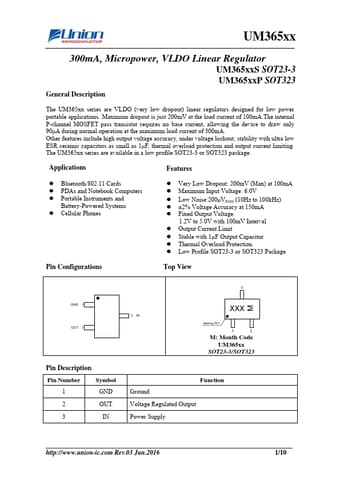  Datasheet Preview Page 1