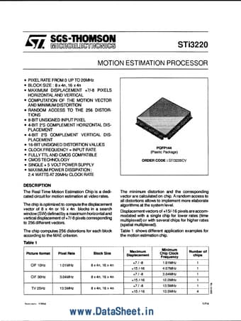  Datasheet Preview Page 1