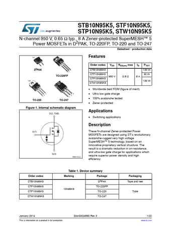  Datasheet Preview Page 1