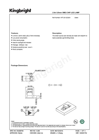  Datasheet Preview Page 1