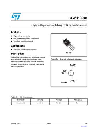  Datasheet Preview Page 1