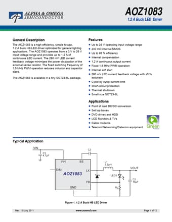  Datasheet Preview Page 1
