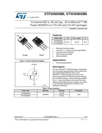  Datasheet Preview Page 1