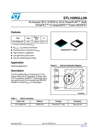 Datasheet Preview Page 1