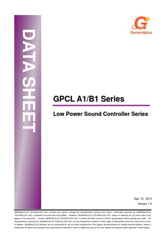  Datasheet Preview Page 1