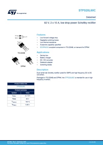  Datasheet Preview Page 1