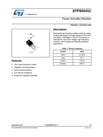  Datasheet Preview Page 1