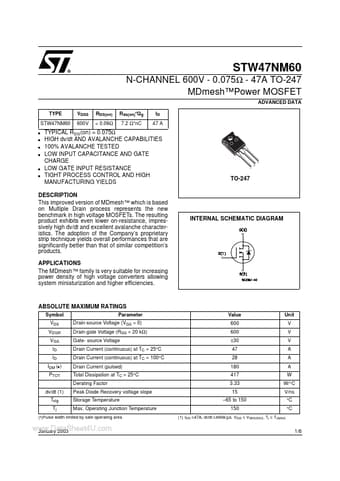  Datasheet Preview Page 1