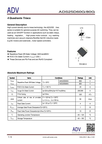  Datasheet Preview Page 1