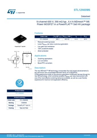  Datasheet Preview Page 1