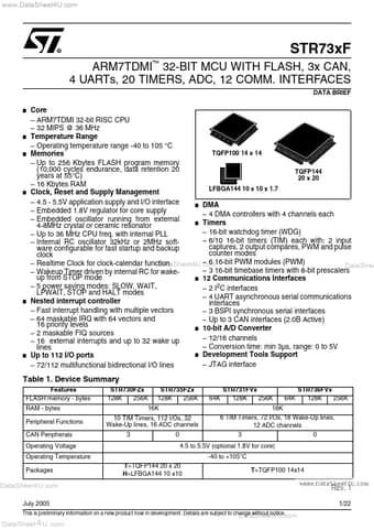  Datasheet Preview Page 1
