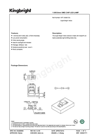  Datasheet Preview Page 1