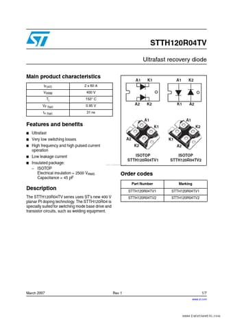  Datasheet Preview Page 1