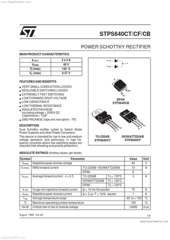  Datasheet Preview Page 1