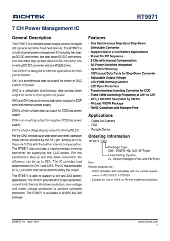  Datasheet Preview Page 1