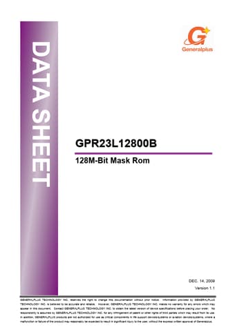  Datasheet Preview Page 1