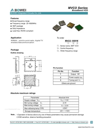  Datasheet Preview Page 1