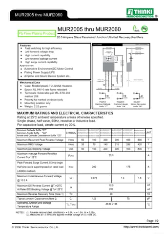  Datasheet Preview Page 1