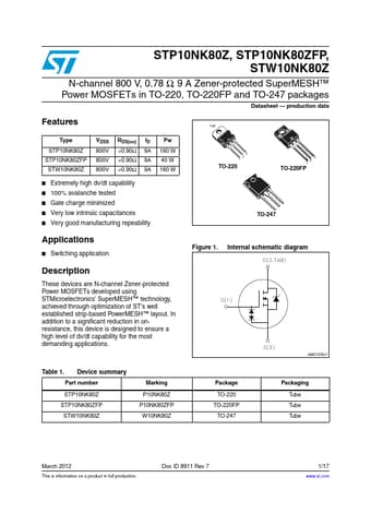  Datasheet Preview Page 1