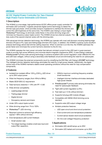  Datasheet Preview Page 1