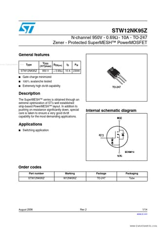  Datasheet Preview Page 1