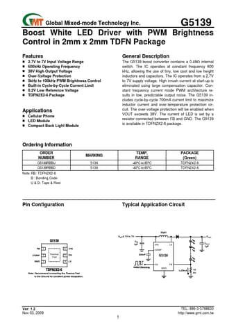  Datasheet Preview Page 1