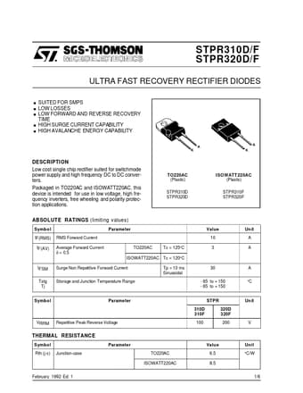  Datasheet Preview Page 1