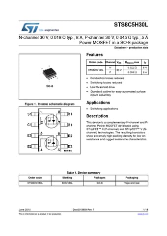  Datasheet Preview Page 1