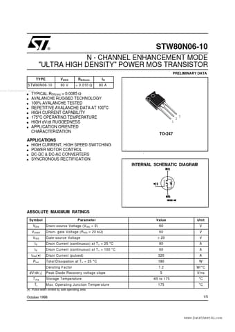  Datasheet Preview Page 1