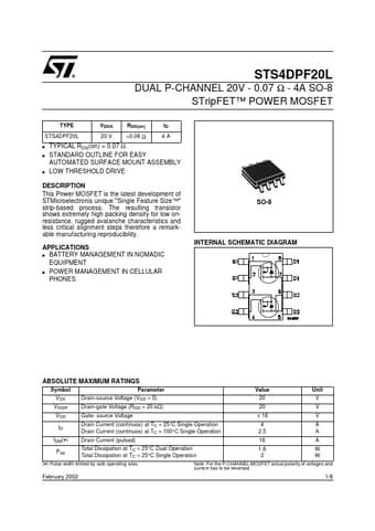  Datasheet Preview Page 1
