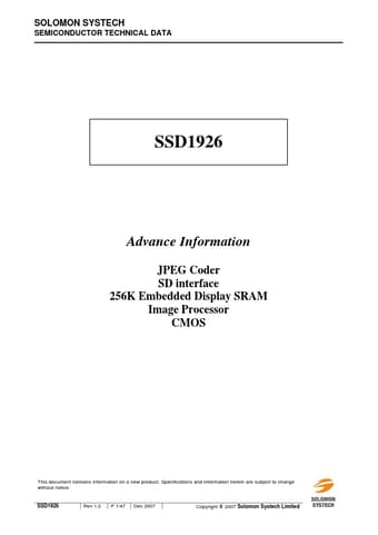  Datasheet Preview Page 1