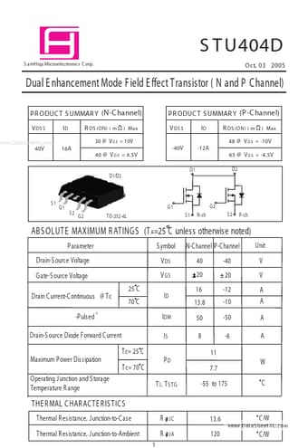  Datasheet Preview Page 1