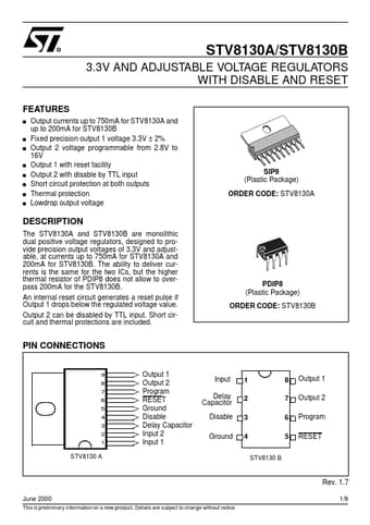  Datasheet Preview Page 1