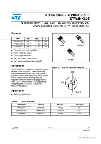  Datasheet Preview Page 1