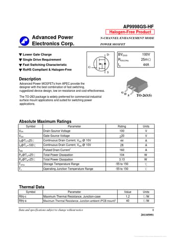  Datasheet Preview Page 1