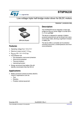  Datasheet Preview Page 1