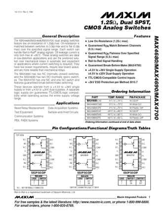  Datasheet Preview Page 1