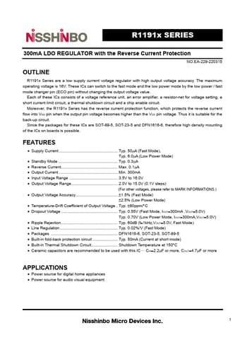  Datasheet Preview Page 1
