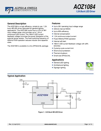  Datasheet Preview Page 1