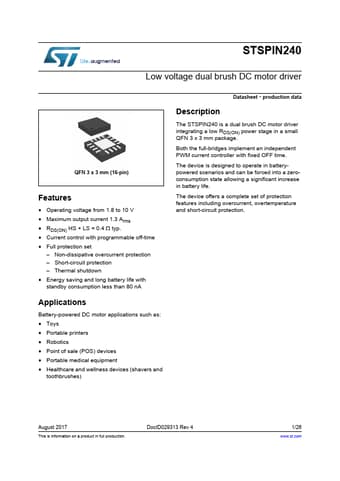  Datasheet Preview Page 1
