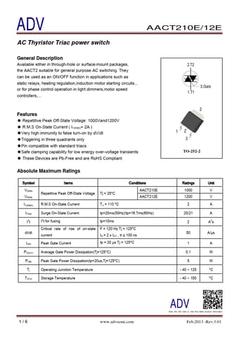  Datasheet Preview Page 1