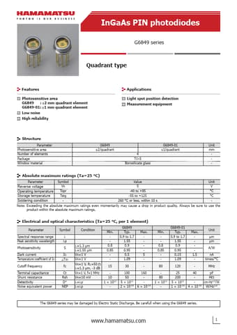  Datasheet Preview Page 1