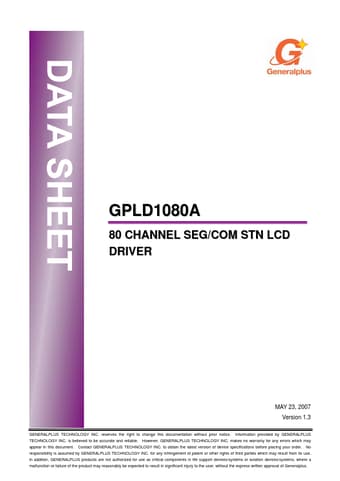  Datasheet Preview Page 1